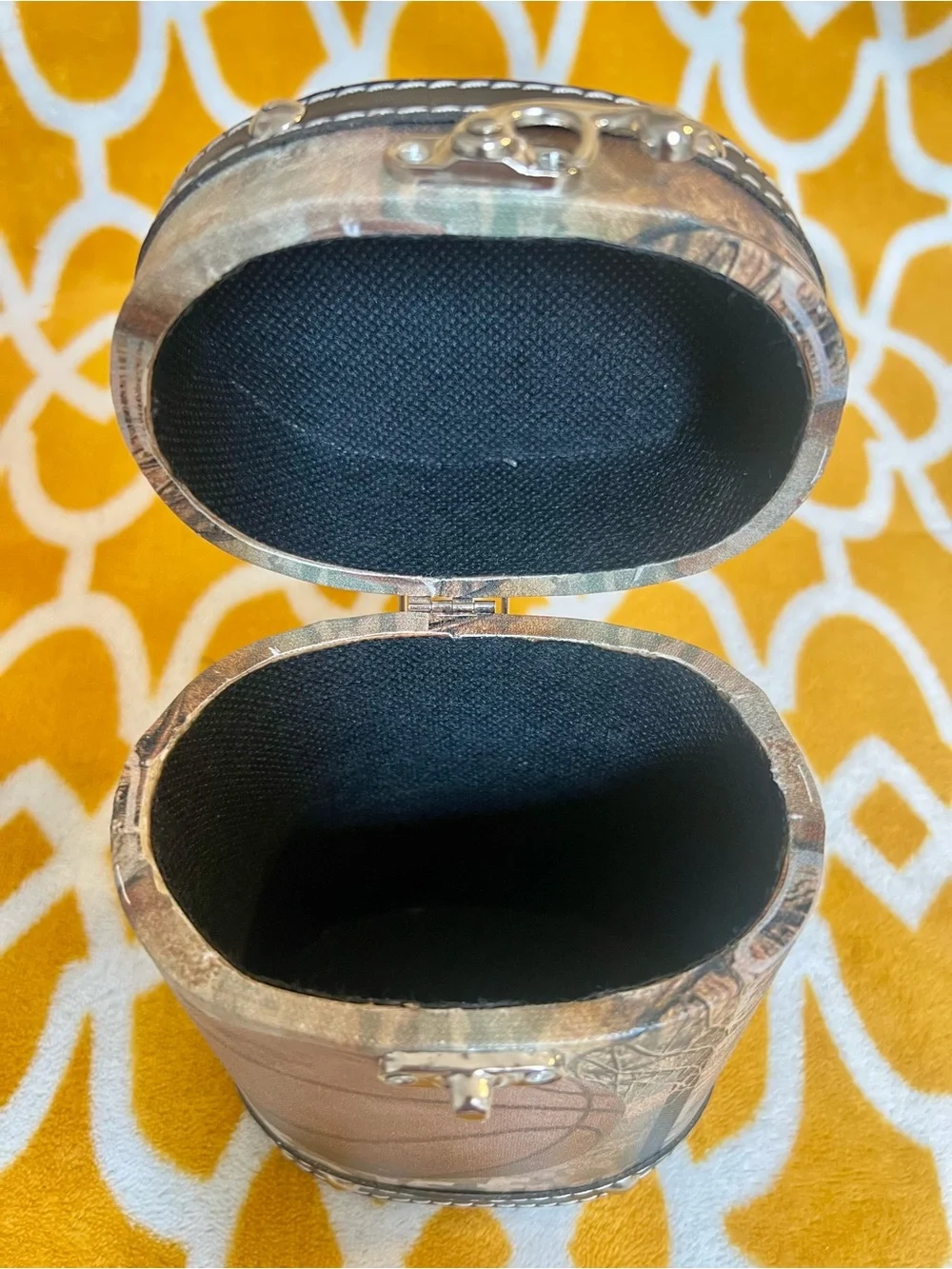 PFS TPC No. 3 Set of 3 Vintage Oval Sports Trinket Boxes w/ Lids Latch